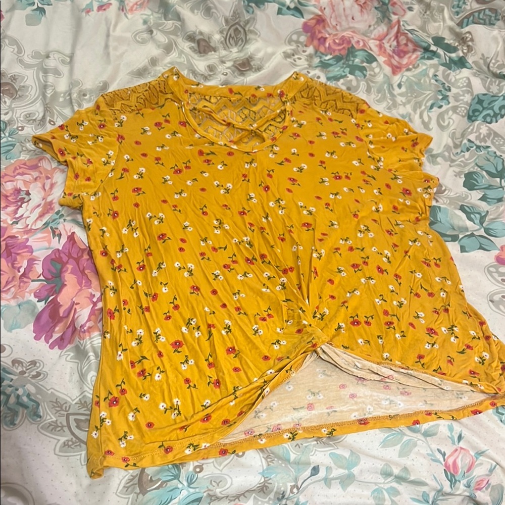 Floral Yellow Women's Top